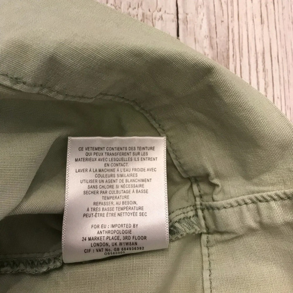 Pilcro & the Letterpress Green Paper Bag A-Line Skirt with Pockets & Belt size 0 - Picture 10 of 12